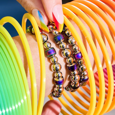 Chromata | Argent | Bracelet avec pierres d'humeur